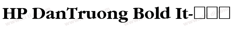 HP DanTruong Bold It字体转换
